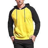MLANM Mens Casual Pullover Hoodie Long Sleeve Cotton Hooded Sweatshirts with Kanga Pocket
