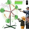 Rocket Shooting Games Toys with Rotating Target 2 Toy Guns 20 Foam Darts Kids Outdoor Toys for Boys Age 5 6 7 8 9 10+ Year Old Carnival Games Compatible with Nerf Guns (Green)