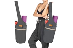 ALLEN & MATE Unisex Yoga Exercise Mat Bag with Large Size Pocket, Big Capacity Mat Tote Shoulder Carrier for Men & Women