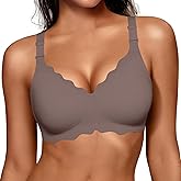 Vertvie Jelly Bras for Women No Underwire Wireless Push Up Bra Full Coverage Bralettes Seamless Comfort Everyday Sports Bra