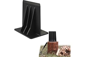 WujinJoy Kindle Cracker Log Firwood Splitter, Steel Manual Wood Splitting Wedge for Wood Stove Fireplace and Fire Pits