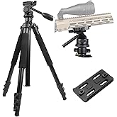 Aluminum Rifle Tripod Shooting Stick Gun Rest Stand Compatible with MLOK Handguards for Hunting & Shooting Max Load 33lbs, 19-71 Inches