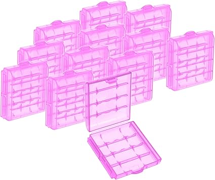 com-four® 12x Caja de Pilas de Pl Stico - Caja de ...