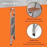 VonHaus 2 Step Steel Ladder Anti Slip Feet Foldable 150kg Capacity view 5
