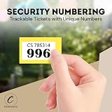 Coselena 5-Pack Cloakroom and Raffle Ticket Books 1-1000 Assorted Colours view 5