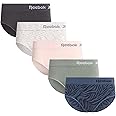 Reebok Women's Hipster Panties - 5 Pack Breathable Performance Stretch Hipster Briefs - Seamless Underwear for Women (S-XL)