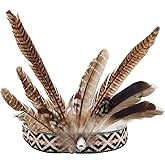 Simple Polymer Feather Headband Accessories - Indian Headpiece Native American Inspired Chief Handmade Costume