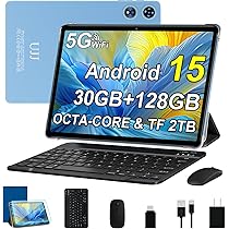 Android 15 Tablet 30GB RAM 128GB ROM 2TB Expand, 10 inch