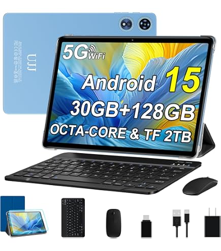 Android 15 Tablet 30GB RAM 128GB ROM 2TB Expand, 10 inch Tablets