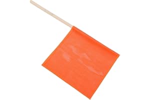 Gogogmee Wooden Hand-waving Traffic Safety Flag with Mesh Fabric for Trucks, Wind-resistant and Versatile Use