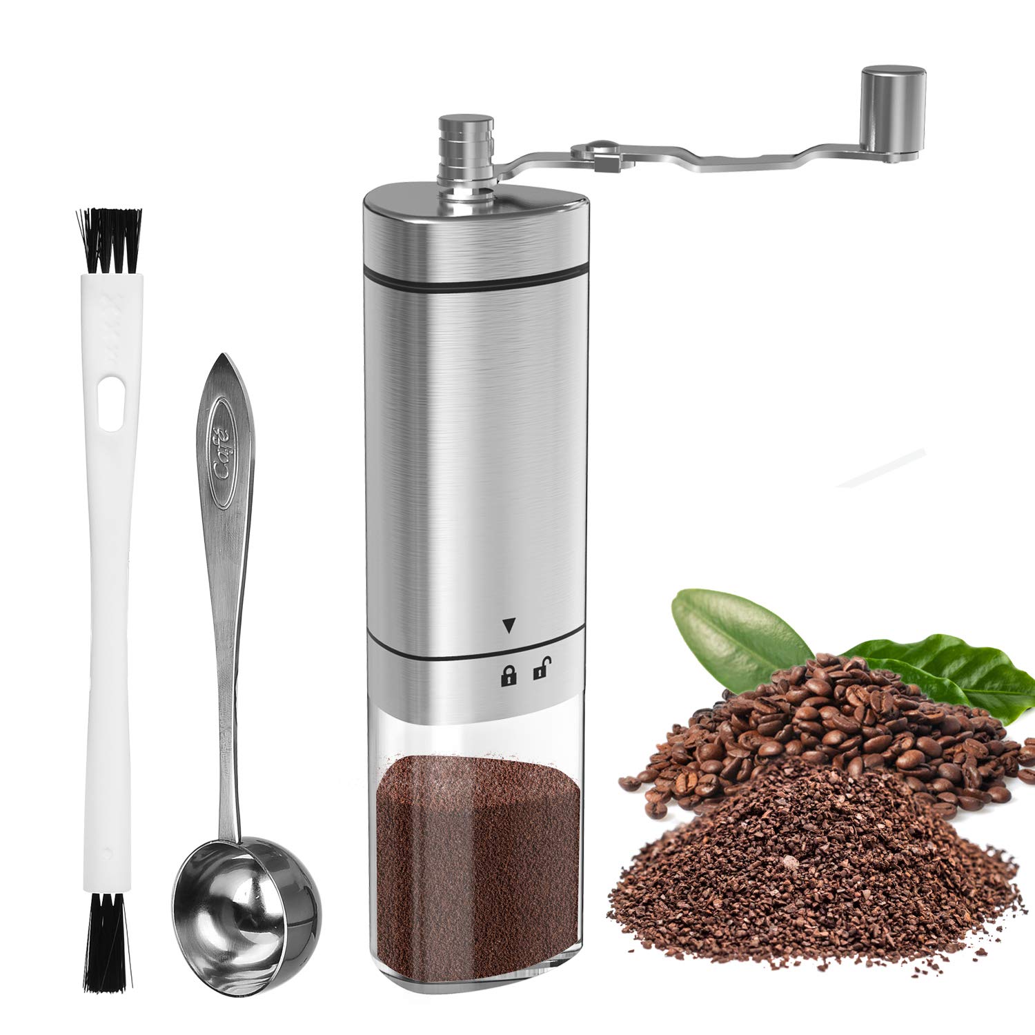 Manual Coffee Grinder with Adjustable Setting, GDREAMT Portable Hand