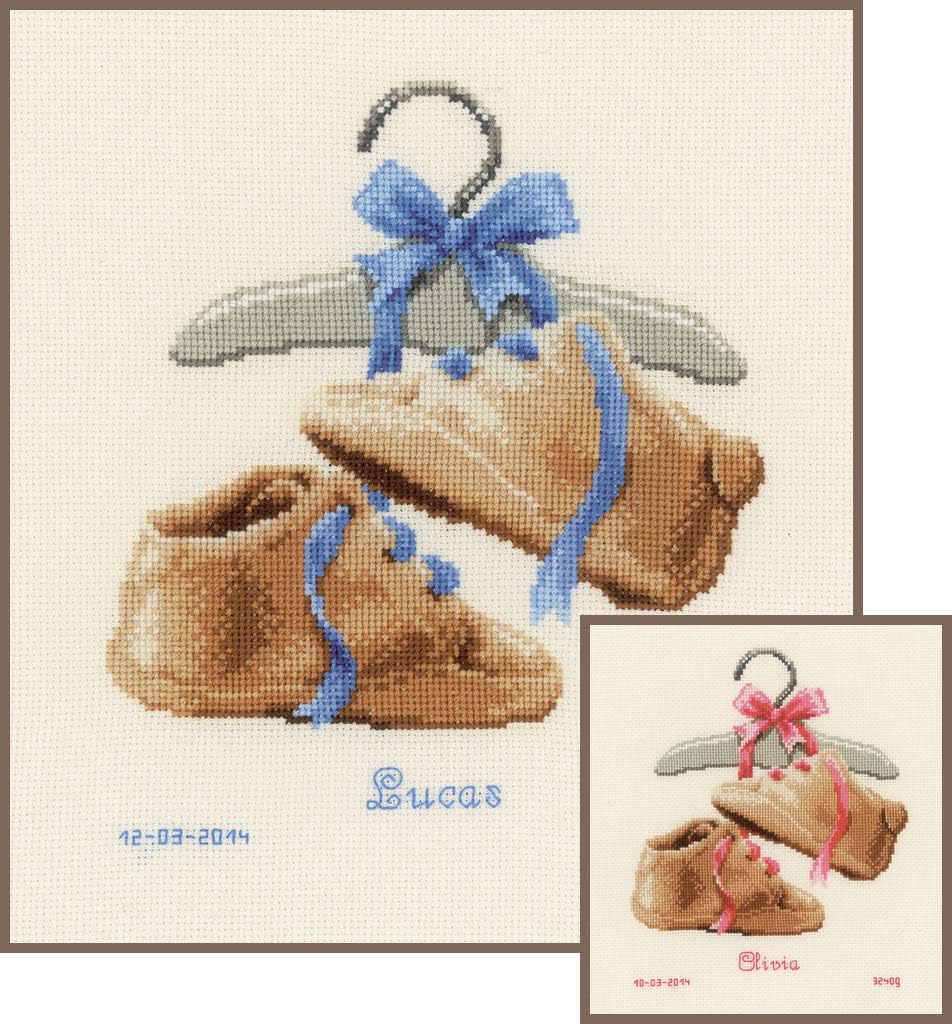 Vervaco My First Shoes Counted Cross Stitch, Multi-Colour, 18 x 20cm or 7.2 x 8in