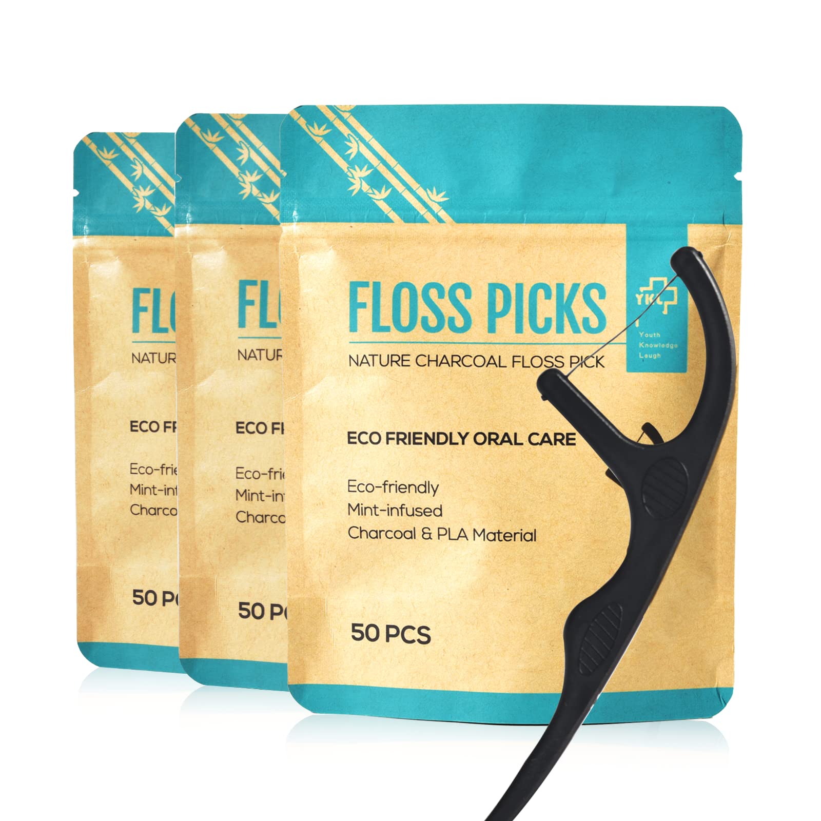 YKL 150 Floss Sticks,Degradable Dental Floss Cure Dent,For Oral Care,Interdental Cleaning