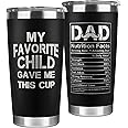 KATLADIZ Gifts for Dad from Daughter, Son, Kids - Cool Birthday, Fathers Day, Christmas Gift Ideas - Presents for Father, Daddy, Papa, Men - Mug Drinking Cup with Lid - 20 Oz Stainless Steel Tumbler