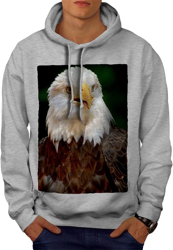 Wellcoda 鷲 可愛い 写真 動物 男性用 S 5xl パーカー トレーナー パーカー 通販 Amazon