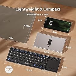 iClever Foldable Keyboard, BK08 Foldable Bluetooth