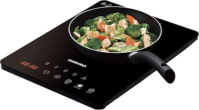 Daewoo 2000W Induction Hob with Built-In Timer, Auto Switch Off UK Plug