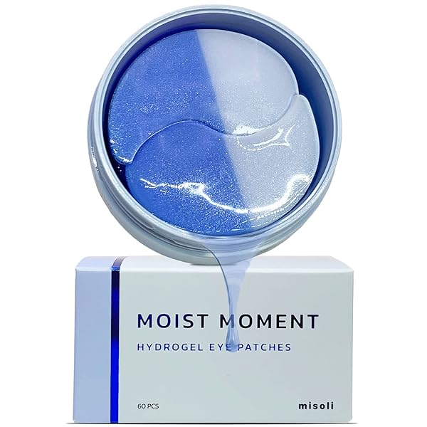 MISOLI MOIST MOMENT UNDER EYE PATCHES | HYDRATING EYE TREATMENT GEL MASKS WITH HYALURONIC ACID & SQUALANE | UNDER EYE MASKS FOR DARK CIRCLES AND PUFFINESS, UNDER EYE BAGS, WRINKLE CARE, MEN AND WOMEN