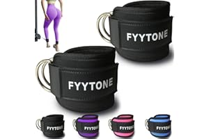 FYYTONE Ankle Strap(Pair) for Cable Machine, Ankle Cuff for Kickbacks, Leg Extensions, Lower Body Exercises, Glute Workouts, Booty Hip Abductors Exercise, for Home & Gym