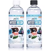 TotalBoat Artist Epoxy Resin - 32 Oz. Quart Kit with 1:1 Mix Ratio and UV Resistance - High-Gloss, Crystal-Clear Casting Formula for Artwork, Charms, Crafts, Jewelry, and Tumblers