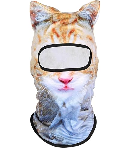 3D Cat Ski Mask Balaclava with Ears - Cat Shiesty Face Cover for