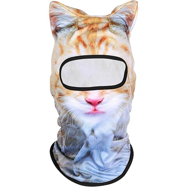 Ski Mask, 3D Cat Ski Mask Balaclava Face Men Women, Cat Mask with