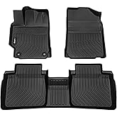 HAFIDI® Floor Mats Fit for Toyota Camry 2012-2017 All Weather Protection TPE Anti-Slip Automotive Floor Liners, Fits 1st & 2nd Row Full Set Custom Accessories, Black