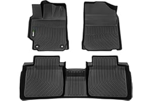 HAFIDI® Floor Mats Fit for Toyota Camry 2012-2017 All Weather Protection TPE Anti-Slip Automotive Floor Liners, Fits 1st & 2nd Row Full Set Custom Accessories, Black