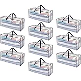 VENO 10 Pack Heavy Duty Moving Bags with Backpack Straps, Zippers & Handles, Extra Large Packing Bags for College Dorm Essentials, Moving Supplies Alternative to Cardboard Moving Boxes