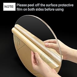 2 Pieces 1/4" Round Plexiglass Sheet, 7 Inch