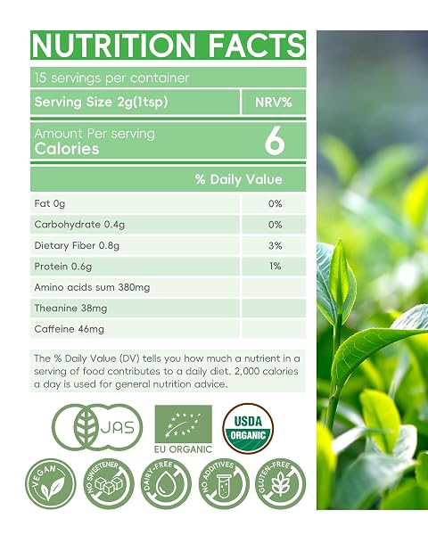 BREWNOVA CEREMONIAL GRADE MATCHA POWDER – PREMIUM ORGANIC SHADE-GROWN STONE-MILLED FIRST HARVEST UNSWEETENED GLUTEN-FREE VEGAN GREEN TEA FOR MATCHA LATTE, TEAS & RECIPES, 1.06OZ DOUBLE-SEAL PACK (30G)