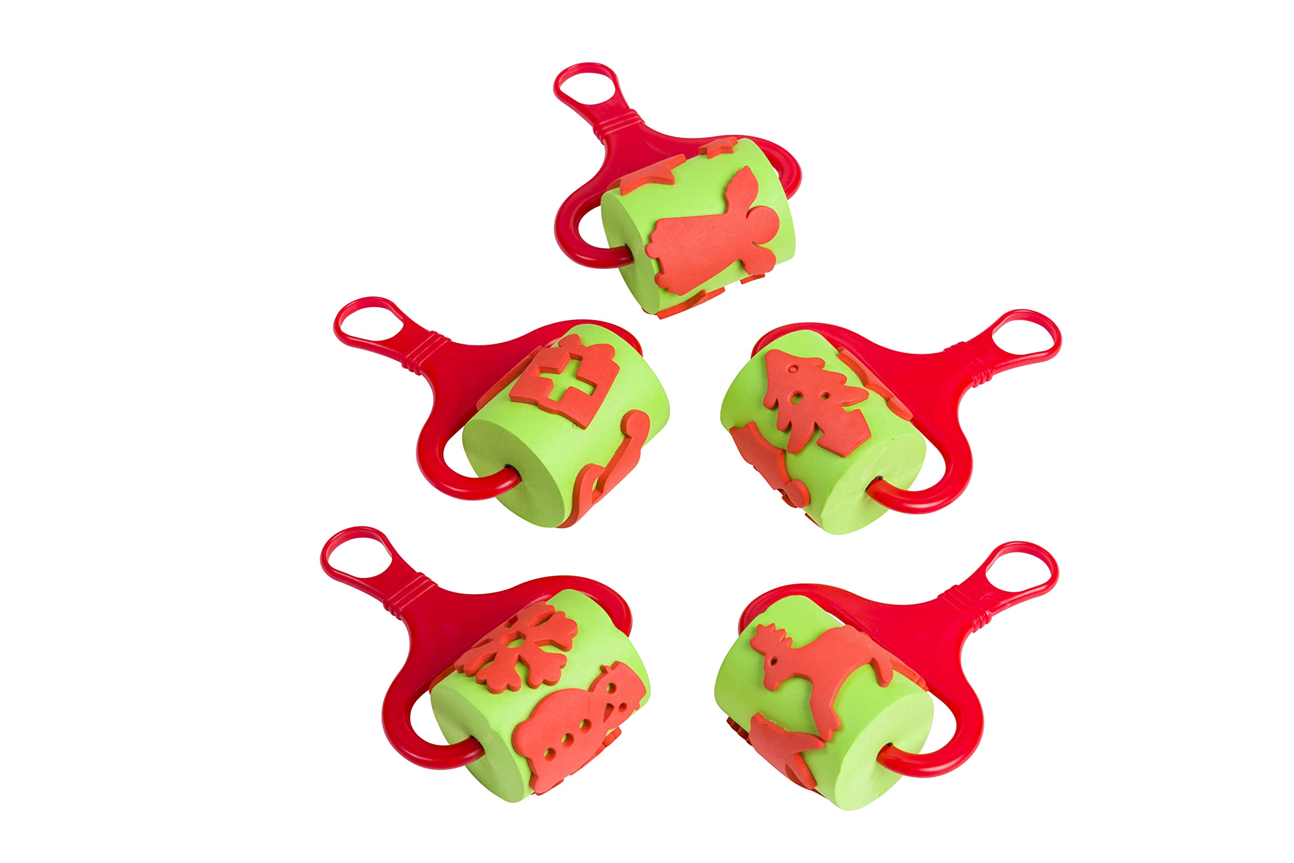 Young Gardener Picture Painting Rollers - Christmas Themed - Pack of 5 Rollers