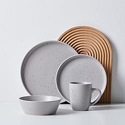 Stone Lain Jade Stoneware Dinnerware 16-Piece
