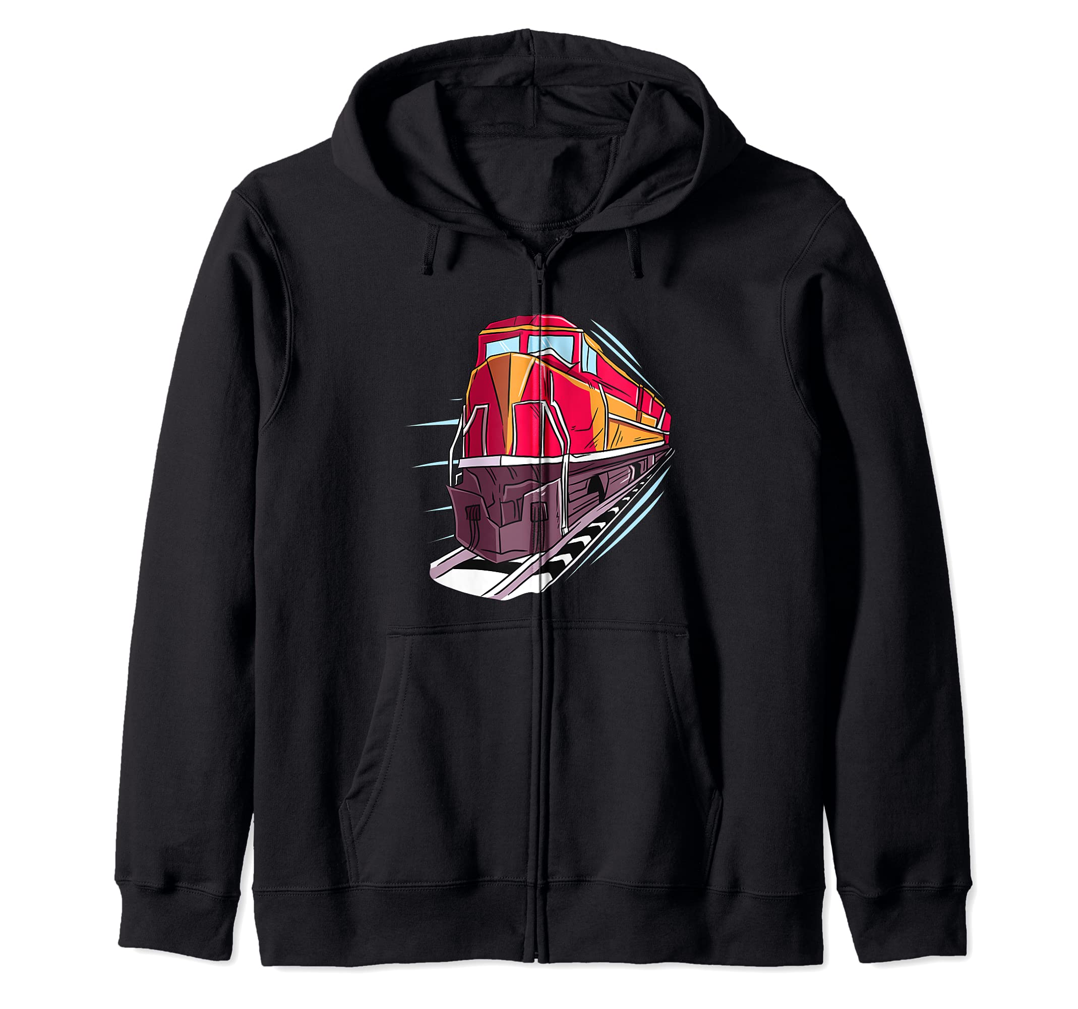 Passenger Train - Freight Train- Model Train Gift -Railfan Zip Hoodie