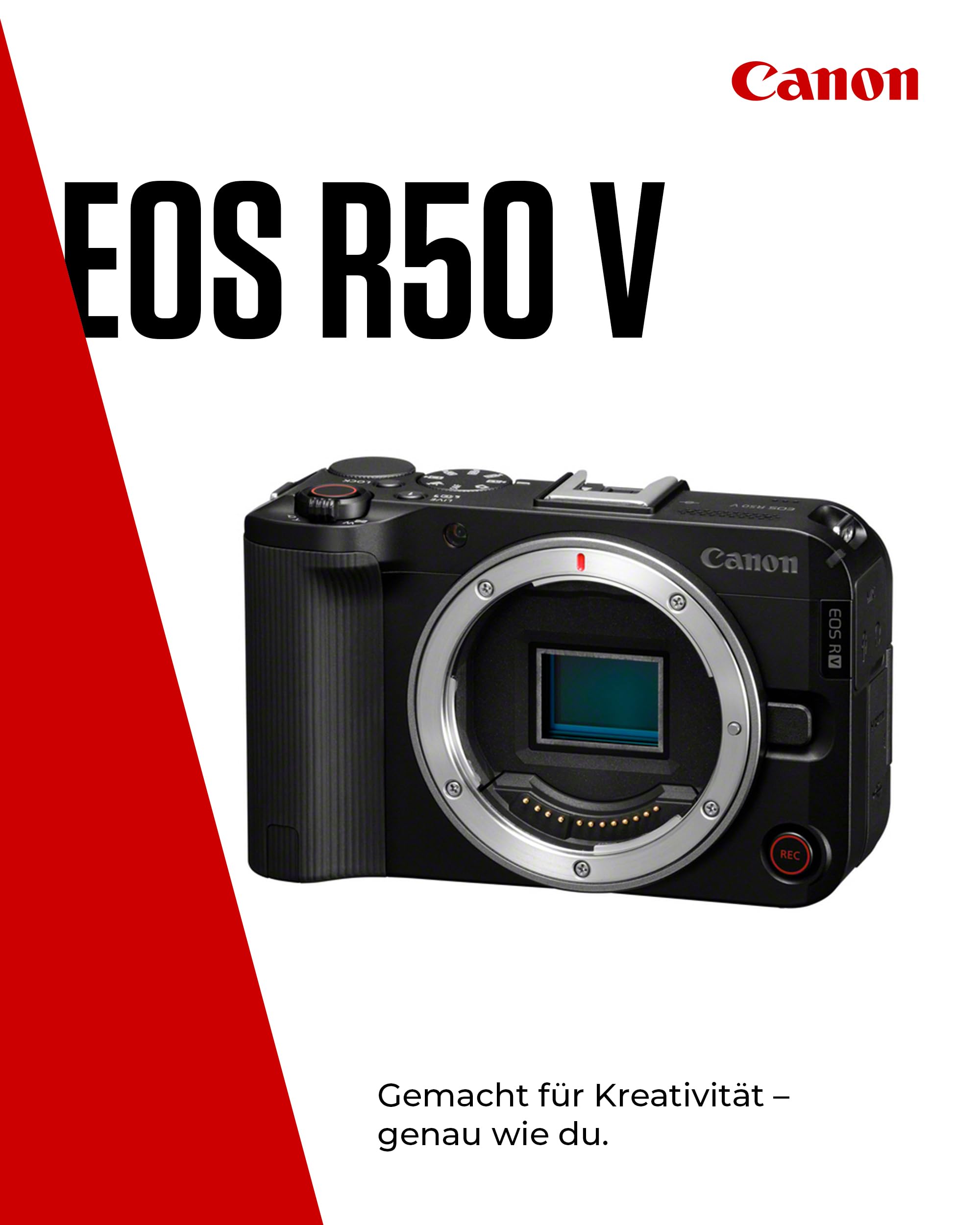 Canon EOS R50 V– Vlog-Kamera (Gehäuse) kompatibel RF-Objektiven | Content Creator Equipment für Vlogging & Reisen | Bluetooth-fähig 2