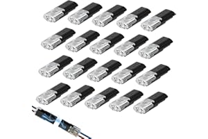 Double Wire Lock-Grip Connector with Locking Buckle, Double Wire Push Connector - No Wires Stripping Cutting (30Pcs)