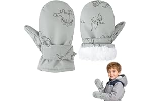 American Trends Toddler Mittens Warm Kids Lined Fleece Gloves Winter Ski Gloves Snow Waterproof Mittens for Baby Boys Girls