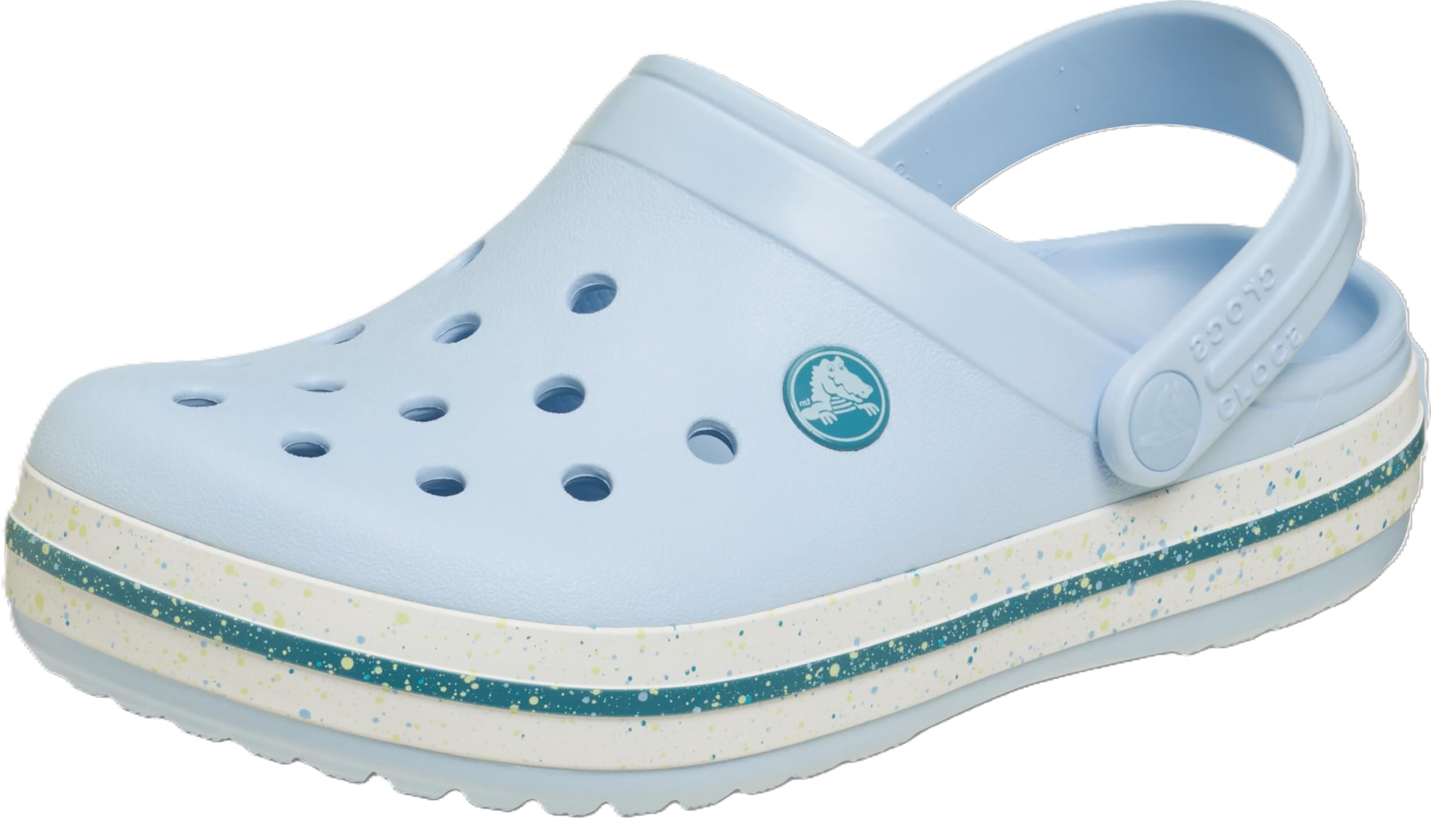 Crocs Kids Crocband Lightweight Slip-On Clogs, Blue Frost, 4 Big Kid Image