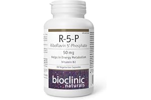 BioClinic Naturals R-5-P Riboflavin 5’-Phosphate 50 mg, 30 Vegetarian Capsules, Active Vitamin B2