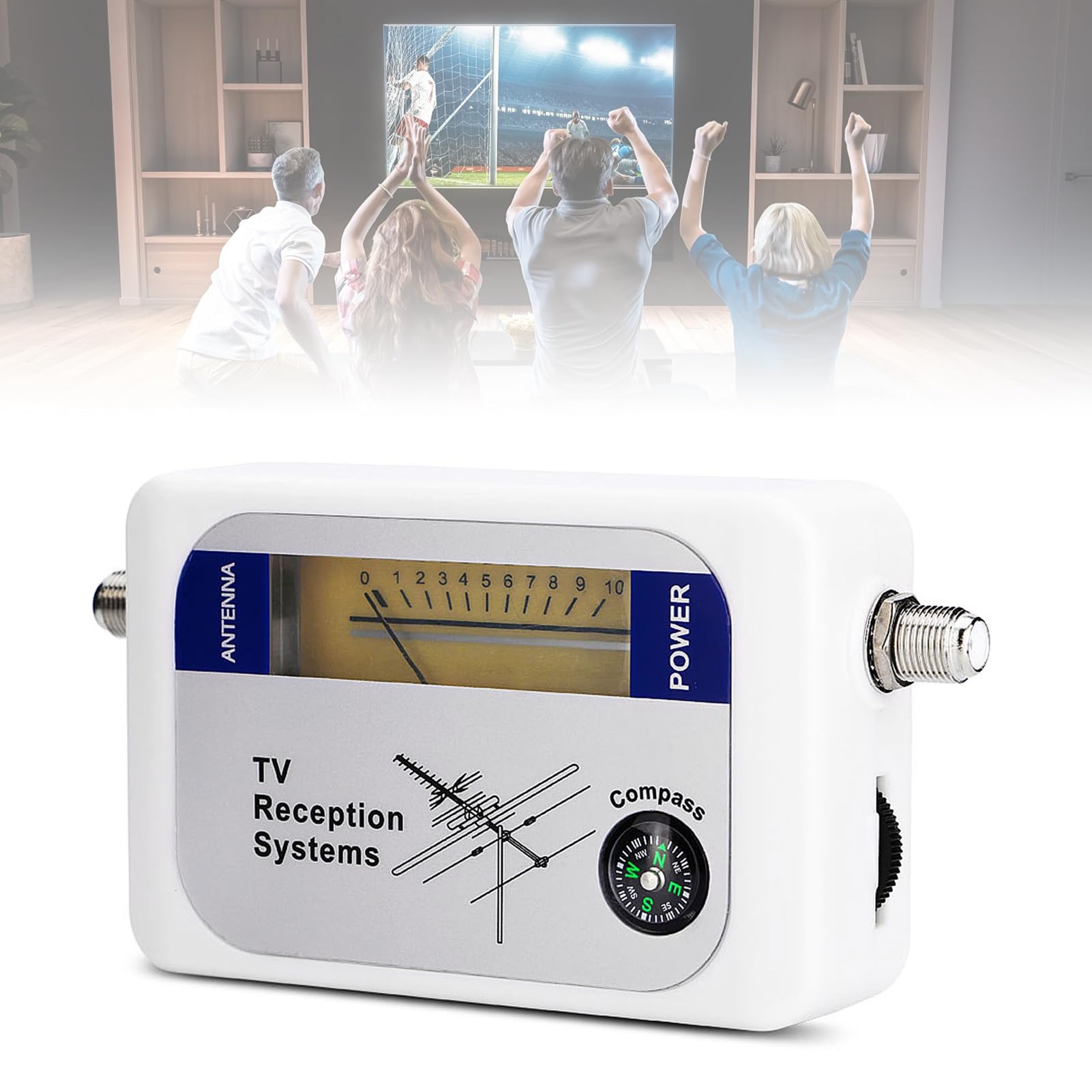 Mini Finder, Digital Aerial Terrestrial TV Antenna Signal Strength Meter Detector Receiver, with Backlight, Great Sensitivity for Remote Satellite Antennas