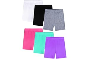 BOOPH Girls Bike Shorts Kids Dance Cartwheel Shorts Under Dress for Toddler Girl 2-10 Years 6/8 Pack