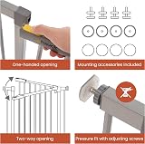 hauck Safety Gate Stop N Safe 2 with 21 cm Extension 96-101 cm Grey view 4