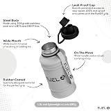 Fuel24 1.3L/2.2L Water Bottle Stainless Steel Leakproof BPA Free view 2