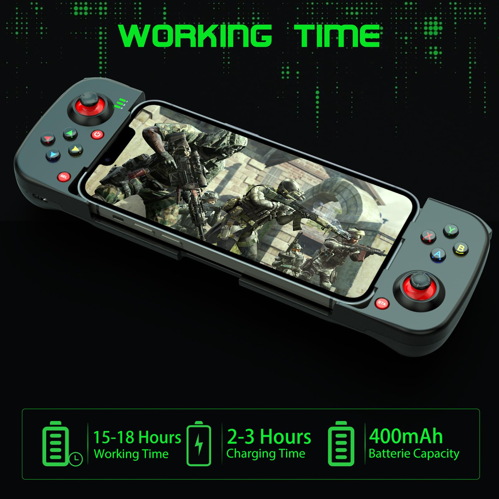 Joso Phone Controller for iPhone/Android Support Phone Case, Mobile Gaming Controller with Ergonomic Design - Wireless Gamepad for Cloud Gaming & PS Remote Play