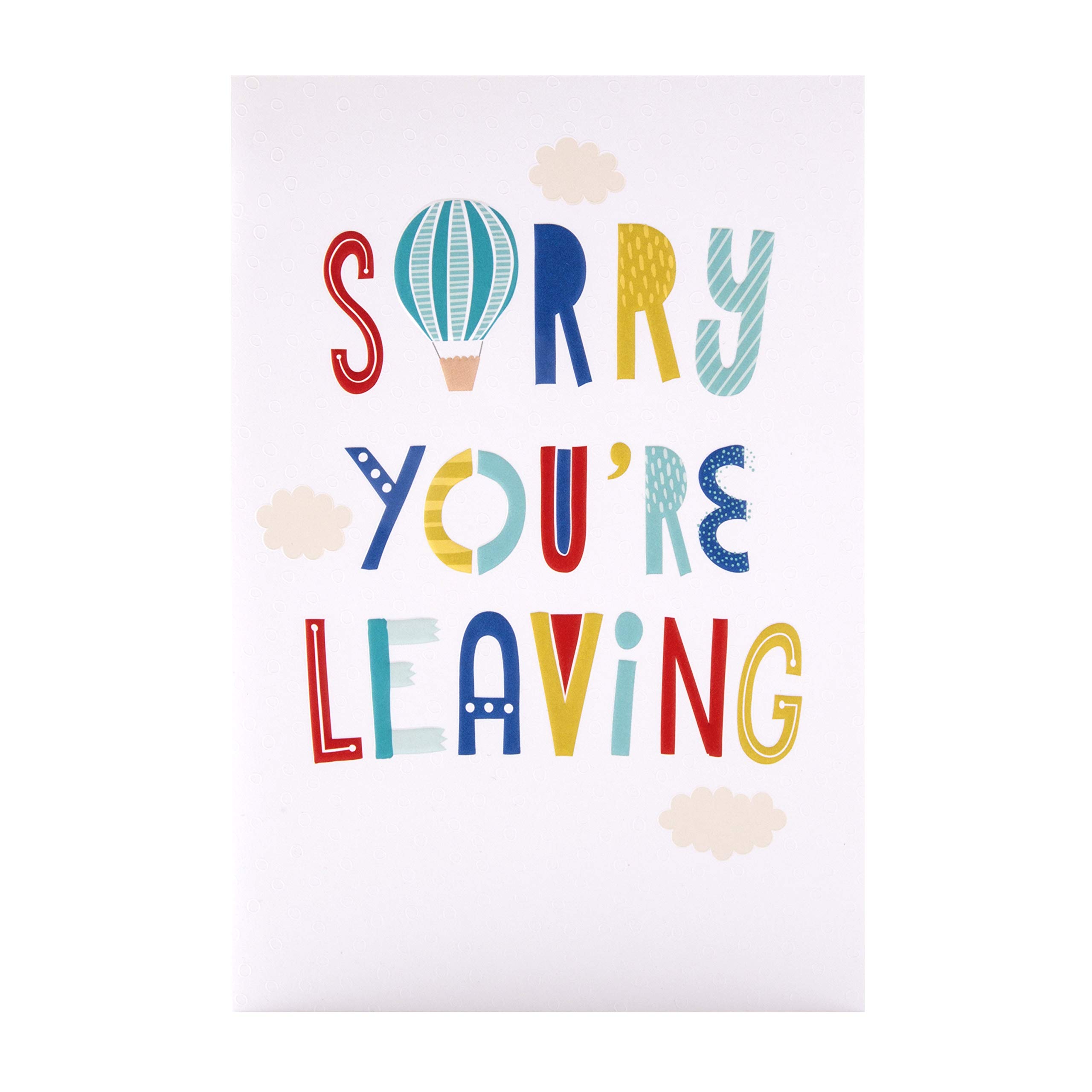 Hallmark You're Leaving' Good Luck Card From Embossed Text Design