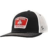 ZHATS Standard NCAA Officially Licensed Trucker Hat Dakota Switchback Patch Black White, One Size