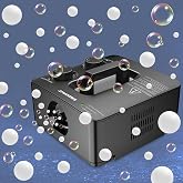 Wisdomlit Fog Bubble Machine, 400W Smoke Bubble Blower, Smoke Bubble Maker | No-Spill Liquid Tanks, 2 Bubble Modes, 8000+ Colorful or Smoke-Filled Bubbles, Great for Outdoor Backyard Birthday Party