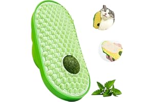ARTLUNAR 2024 New Cat Wall Scratcher with Catnip Funny Magic Cat Self Groomer Brush Kitten Shedding Massager (Green)