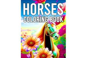 Horses Coloring Book: Wonderful World Horses Colouring for Girls and Boys | for Kids Ages 4-8 | 30 pages (Italian Edition)