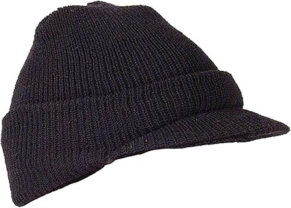 peaked beanie hat
